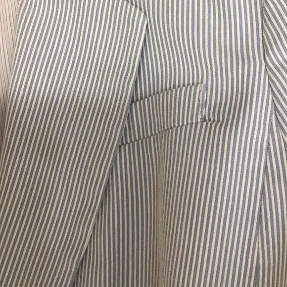 TOMMY PINSTRIPE BOYFRIEND JACKET SZ 12 - Picture 7 of 16